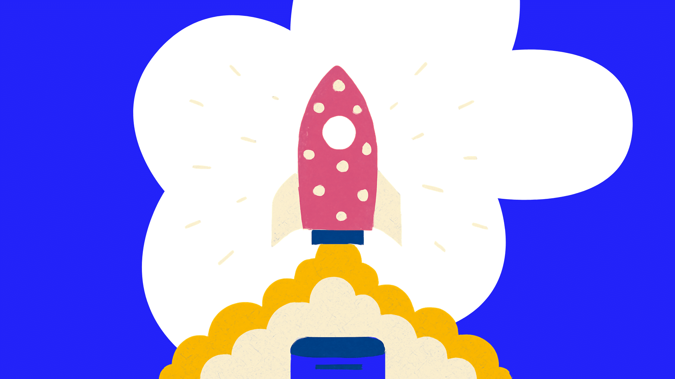 Graphic of space rocket, used on blog title How to Turn Your Branded Video Podcast into a Full-Funnel Distribution Engine