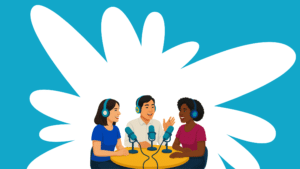 Graphic banner image for blog Unlock Podcast Growth- How Listener Personas Drive Smarter Strategy (and ROI)