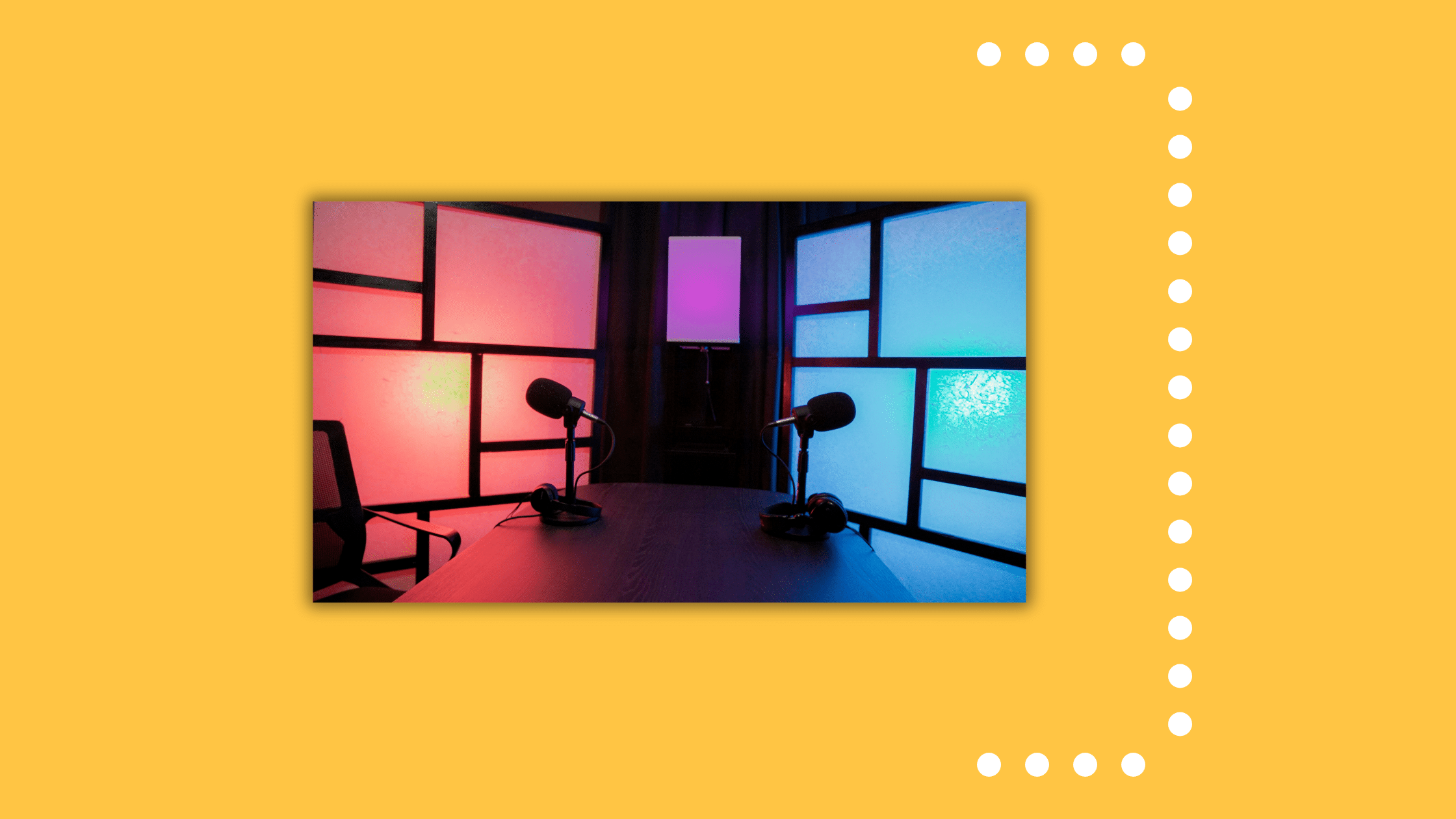 Featured image of video podcasts on a yellow background